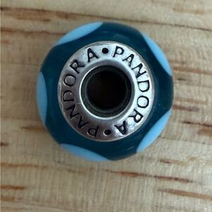 Pandora Blue and White Charm Bracelet Bead